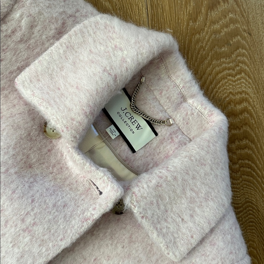 J. Crew Italian Wool Light Pink Pea Coat - Picture 2 of 15